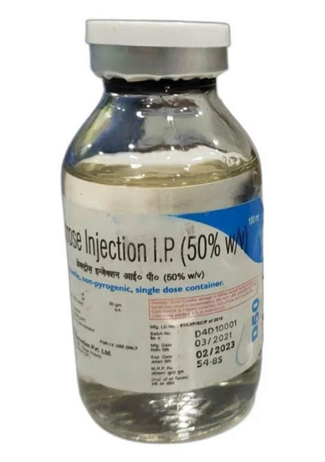 Isotonic Dextrose Injection D50 50ml Packaging Type Bottle Packaging