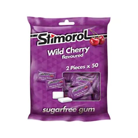 Stimorol Wild Cherry Chewing Gum Sugar Free 50x2s