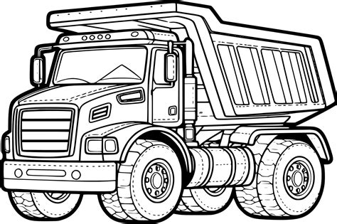 Dump Truck Coloring Pages - ColoringDraft.com