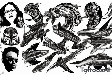 Battlestar Galactica Viper Tattoo Idea Tattoosai