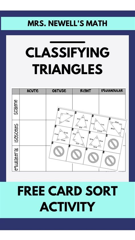 Free Classifying Triangles Card Sort Activity