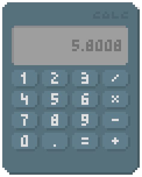 Programma Scolastico Qualunque Senso Tattile Pixel Art Calculator