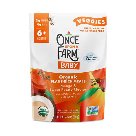 Once Upon A Farm Organic Plant Rich Meals Mango Sweet Potato Medley