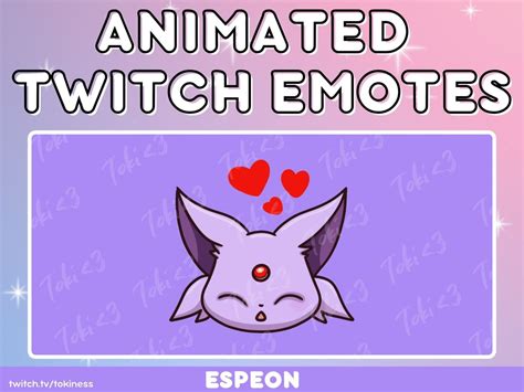 Kawaii Espeon Pokemon Animated Twitch Emote Twitch Discord Youtube Etsy