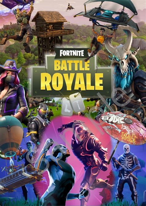 Large Fortnite Game Poster A2 Gaming Posters Gaming Wall Art Fortnite