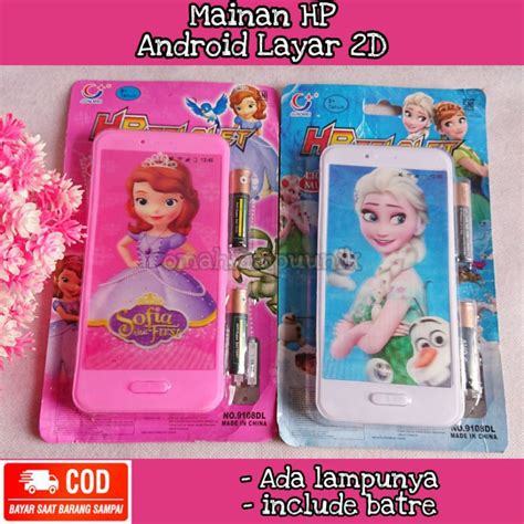 Jual Mainan Hp/ Mainan Handphone Android Anak/ HP Mainan Anak Layar 2D ...