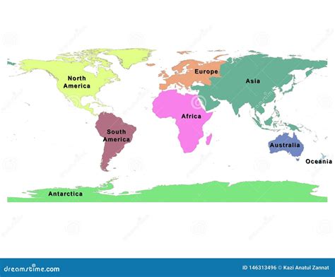 World Atlas Continents