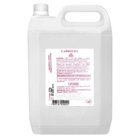 Gel Condutor Para Ultrassom Carbogel 5kg Submarino