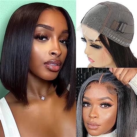 Amazon Akcswo Wear And Go Glueless Wigs Human Hair Pre Plucked