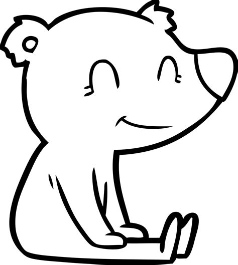 sitting bear cartoon 12386048 Vector Art at Vecteezy