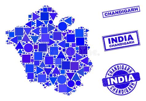 Vector Chandigarh City Map Of Points Stock Vector Illustration Of