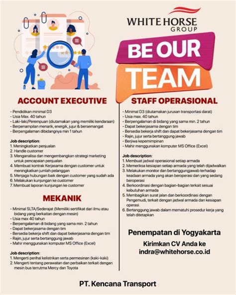 Lowongan Kerja Account Executive Sales Marketing Staff