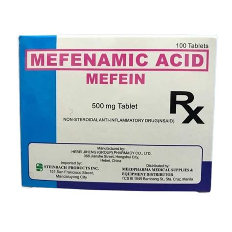 Buy Mefein Mefenamic Acid Mg Tablet S Online With Medsgo Price