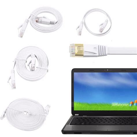 CAT6e Flat Ethernet Network LAN Cable High Speed Transmission Laptop ...