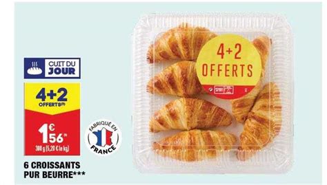 Promo 6 Croissants Pur Beurre Chez Aldi ICatalogue Fr