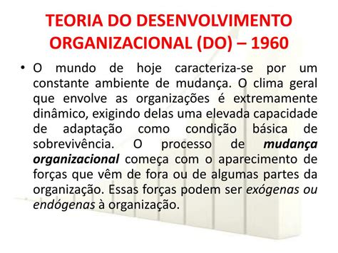 Ppt Teoria Do Desenvolvimento Organizacional Powerpoint Presentation