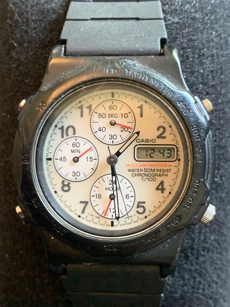 Vintage Casio Illuminator Chronograph Mwa Etsy