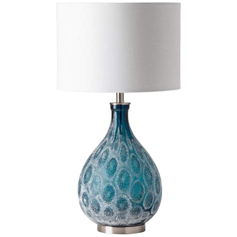 Crestview Collection Pearson Blue Reactive Glass Table Lamp 91n93