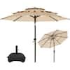 Pasamic Ft Tiers Aluminum Outdoor Market Patio Umbrella With Push