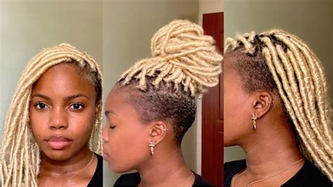 Blonde Locs On Tapered Cut Natural Hair Youtube