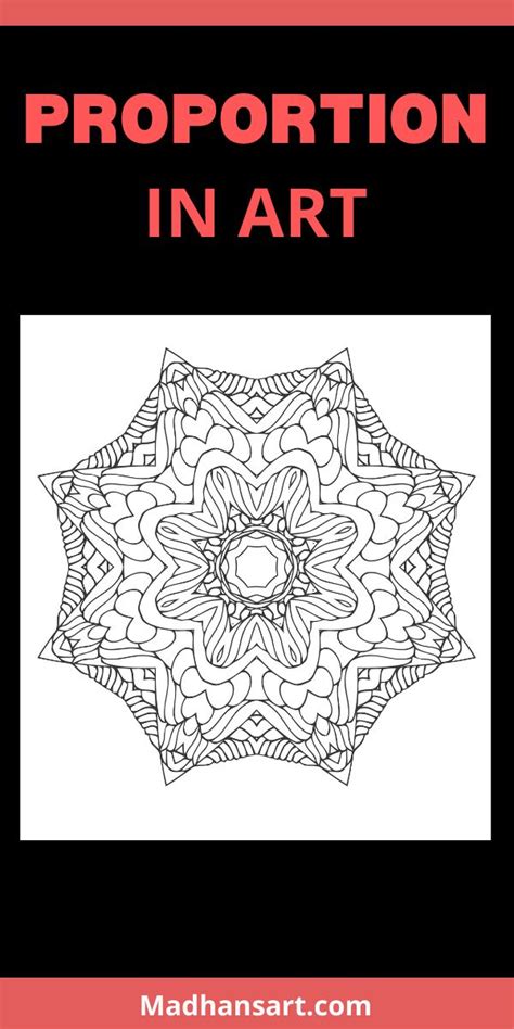 The Front Cover Of Proportion In Art With An Intricate Flower Design On Black And White