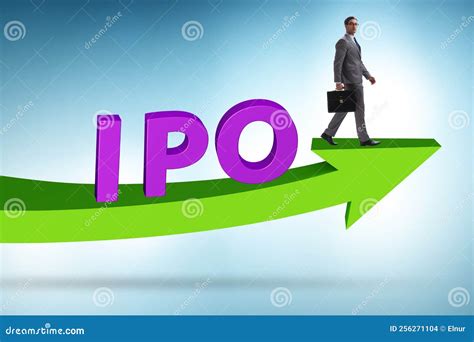 Businessman In The Initial Public Offering IPO Concept Stock Photo