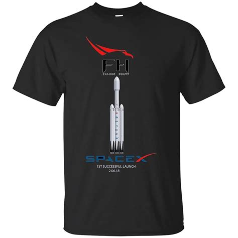 Falcon Heavy Launch Spacex Elon Musk T Shirt Ship Fast Cool T