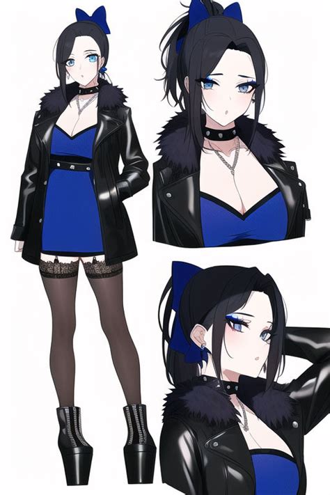 Black Haired Goth Woman With Blue Highlights Wear By Varm209 On Deviantart