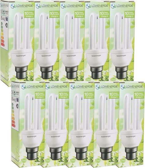 11W 60W Energy Saving CFL Light Bulbs B22 B22d BC Bayonet Cap