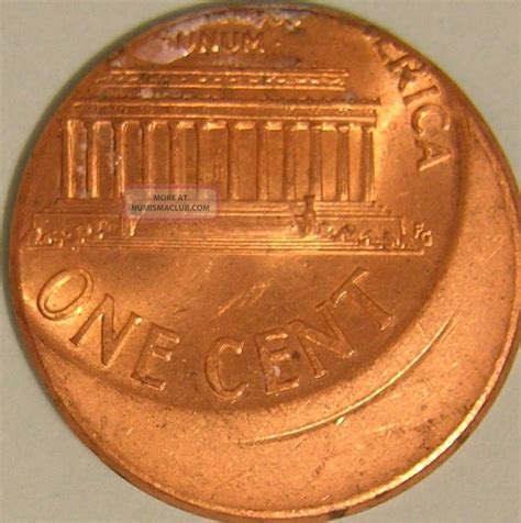 2000 P Lincoln Memorial Penny Off Center Unc Error Coin Ae 505