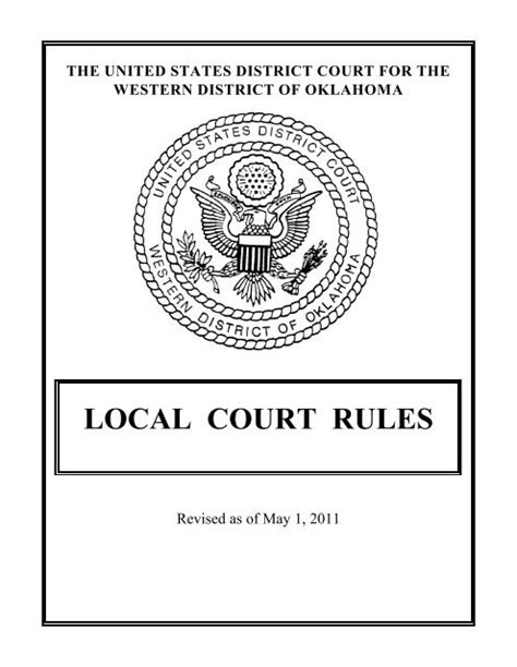 Local Court Rules Western District Of Oklahoma