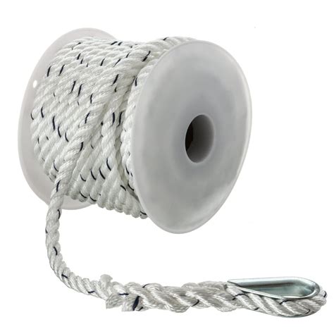 Seachoice 47691 Premium Anchor Rope For Boating 3 Strand Twisted