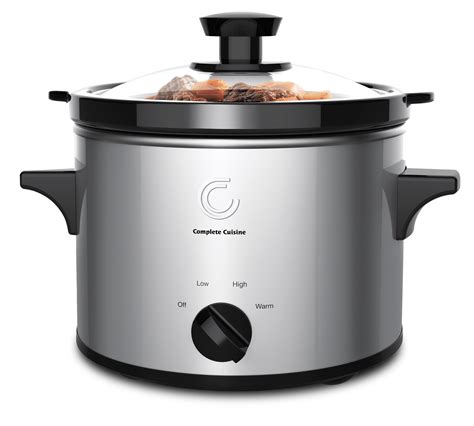 Complete Cuisine Gourmet Slow Cooker with Adjustable Temp, Entrees