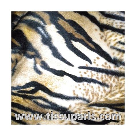 Tissu Fausse Fourrure Tigre Marron Clair Fat Tissu Paris Vente De