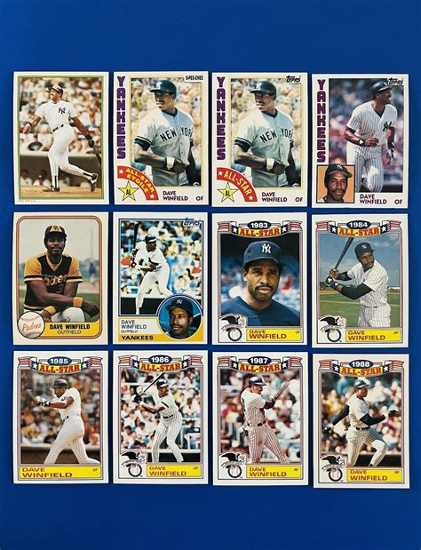 Lot Of Dave Winfield To Topps Fleer Donruss Baseball