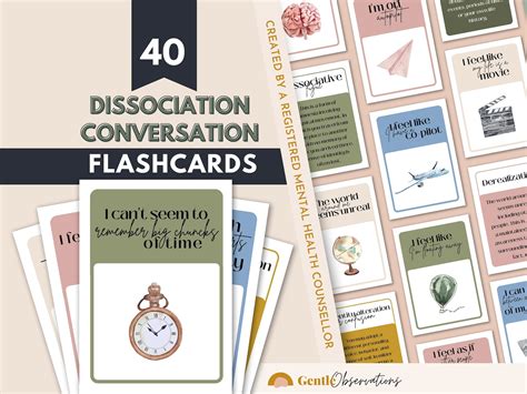 Dissociation Conversation Cards Ptsd Therapy Cards Etsy