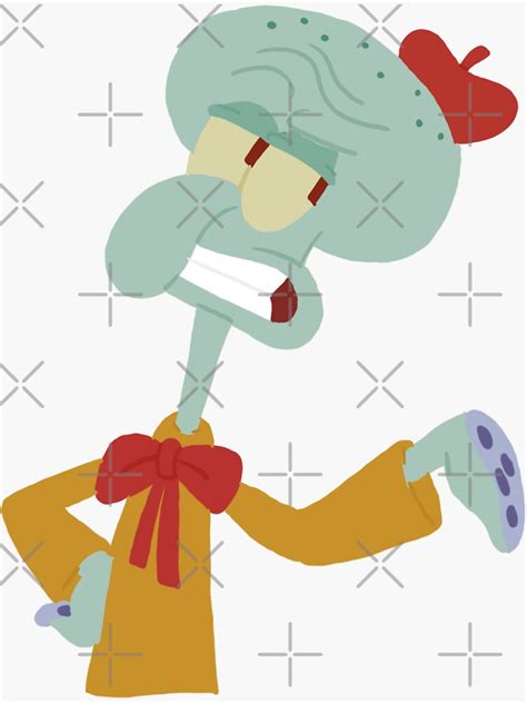 Artist Squidward Sticker For Sale By Vpittore Redbubble