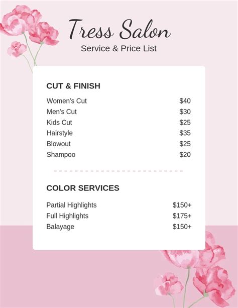 Light Pink Salon Flyer Template - Venngage