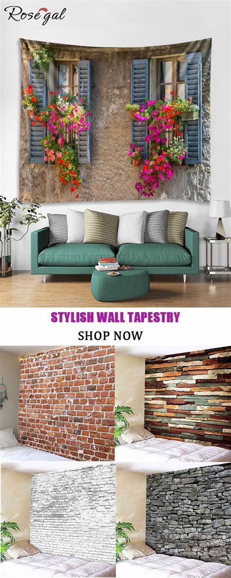 Stylish Wall Tapestry With Brick Pattern Rosegal WallTapestry Brick