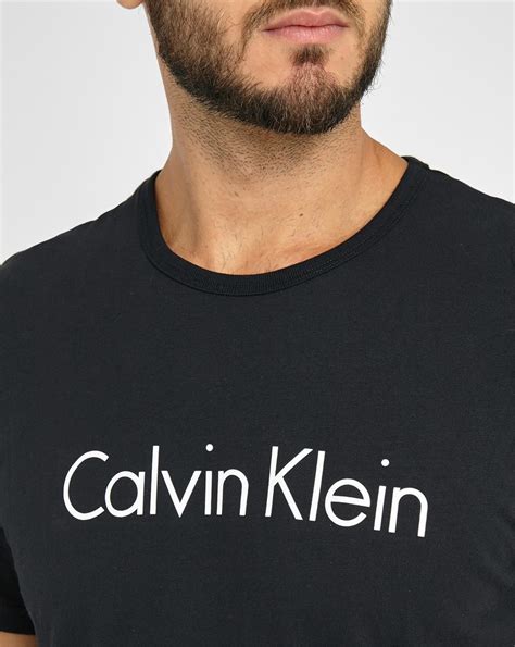 Calvin Klein Black Ck Logo T Shirt In Black For Men Lyst