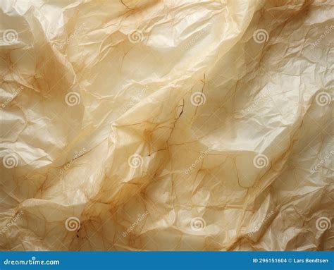 Wax Paper Texture With Semi Transparent Crinkles AI Generated Stock