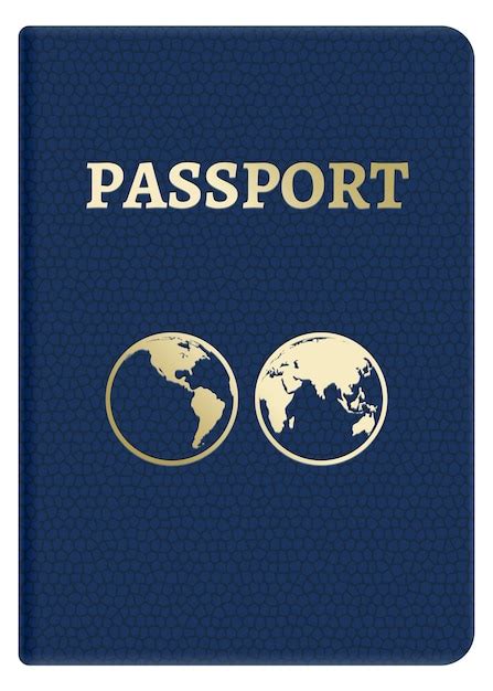 Premium Vector Passport Front Cover International Identity Realistic