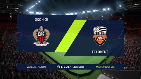 Fifa Ogc Nice Vs Fc Lorient Ligue Uber Eats Gameplay Youtube