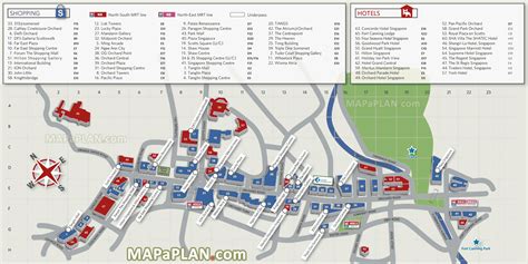 Singapore map - Orchard Road shopping map