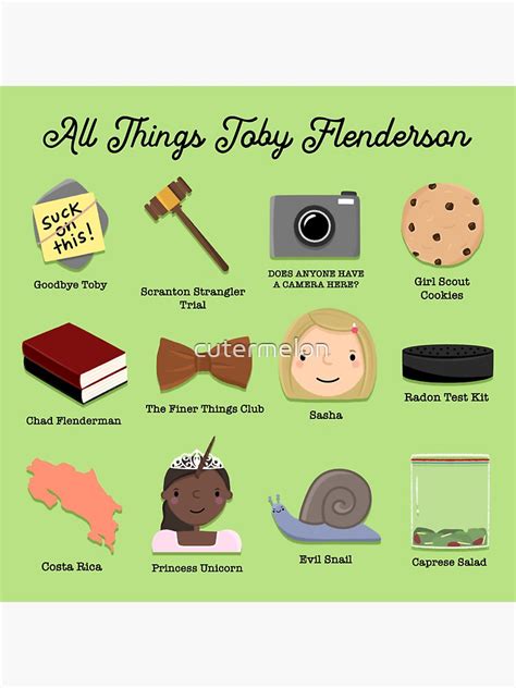 The Office All Things Toby Flenderson Sticker By Cutermelon Redbubble