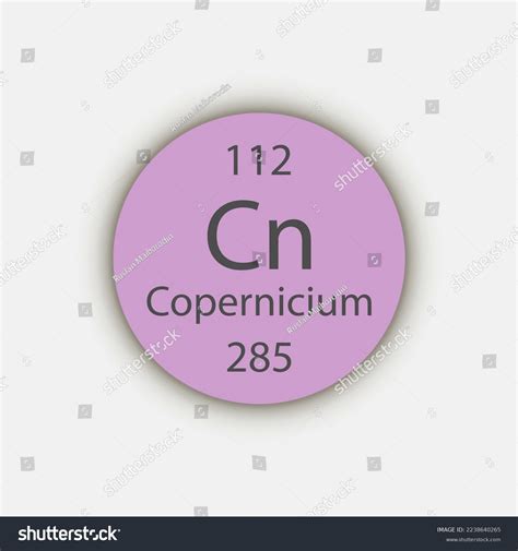 Copernicium Symbol Chemical Element Periodic Table Stock Vector ...