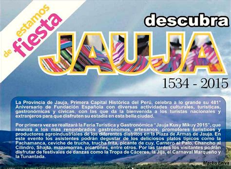 Jauja Macko Leiva Jauja está de fiesta descúbrelo ya