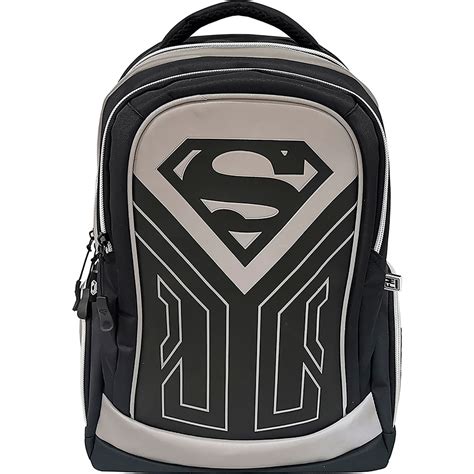 Mochila Escolar Superman Fotorama Negro Blanco Lumen