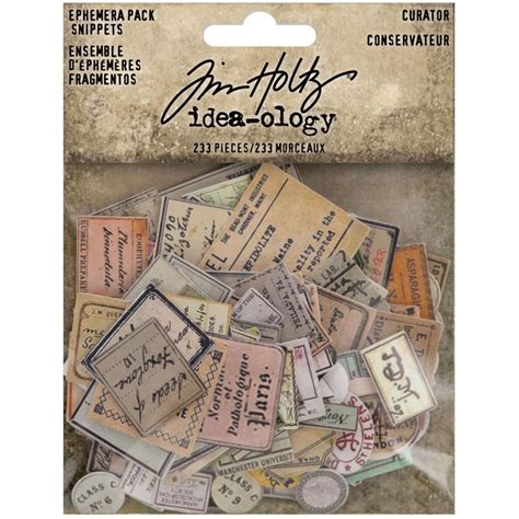 Advantus Tim Holtz Idea Ology Curator Snippets 2021 Version