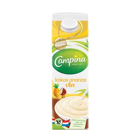 SPAR Campina Zacht En Luchtig Vla Kokos Ananas Je Vindt Het Bij SPAR